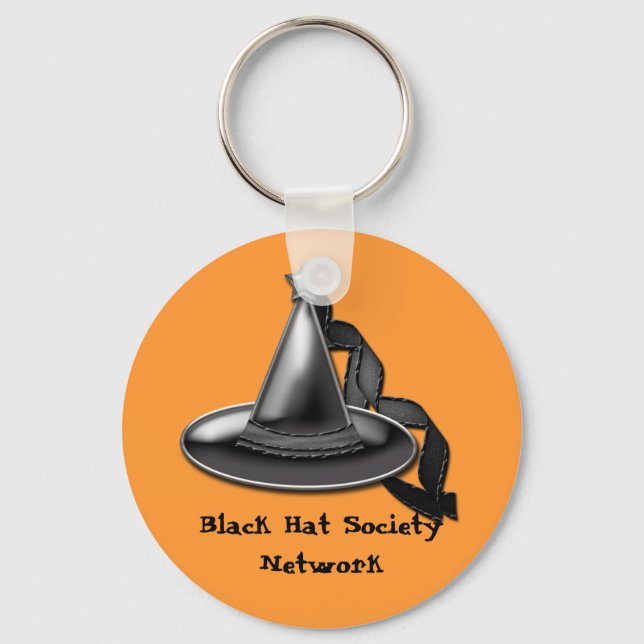 Black Hat Society Network Keychain (Front)