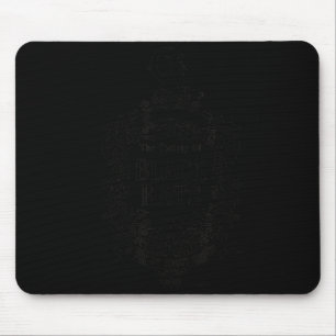 Black hats society halloween witch flying by night mouse pad