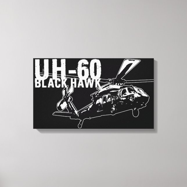 Black Hawk Canvas Print (Front)
