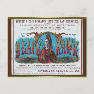 Black Hawk Clipper Sailing Postcard
