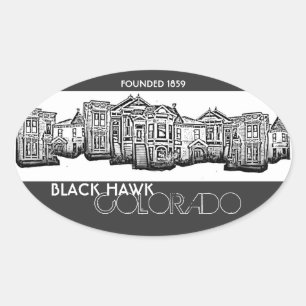 Black Hawk Colorado old town buildings stickers