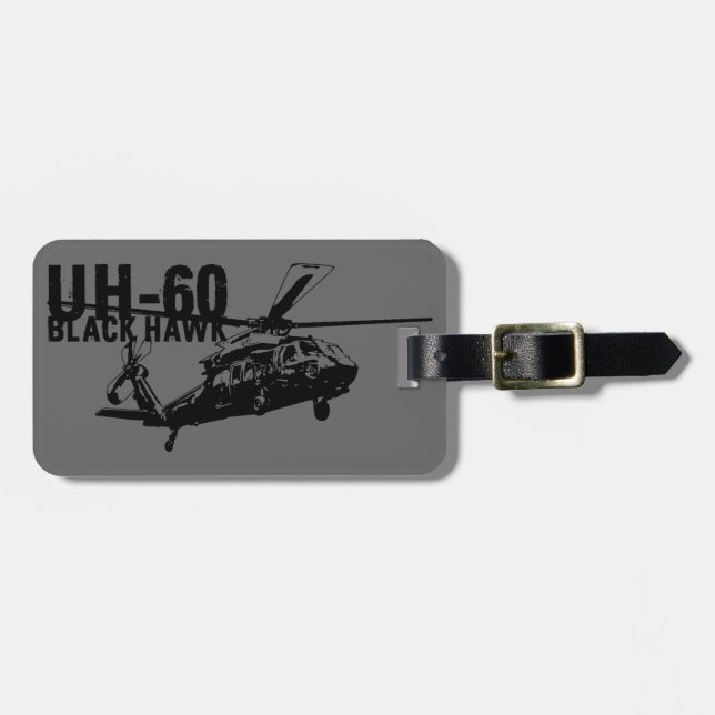 Black Hawk Luggage Tag (Front Horizontal)