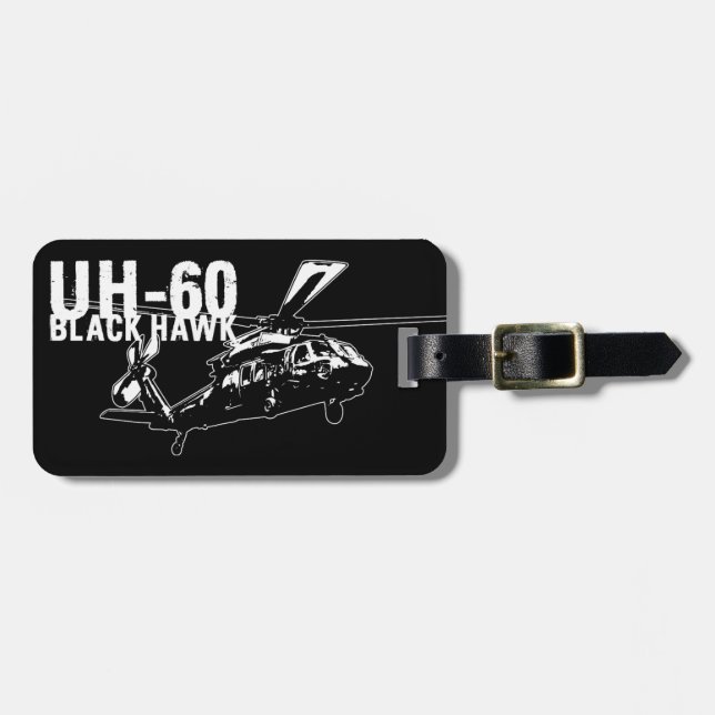 Black Hawk Luggage Tag (Front Horizontal)