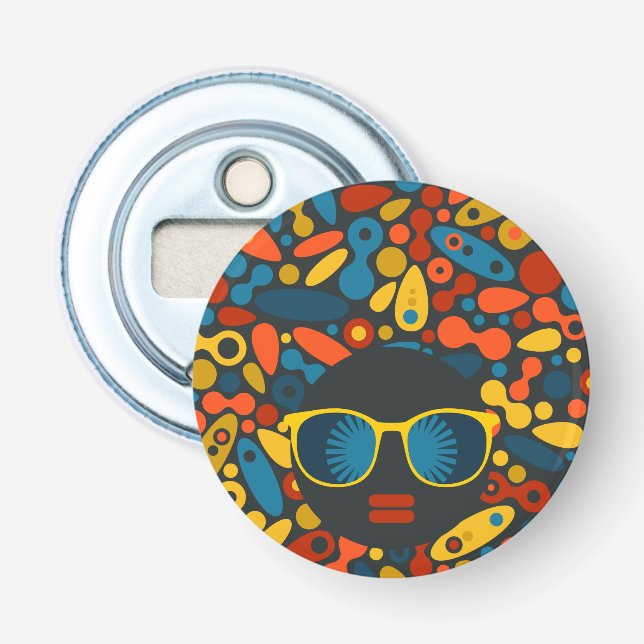 Black Head Woman #1 Bottle Opener (Front)