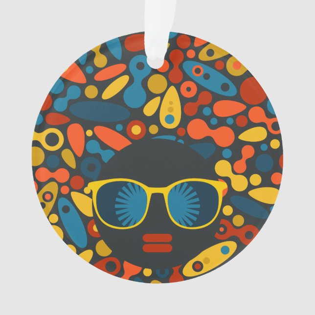 Black Head Woman #1 Ornament (Front)