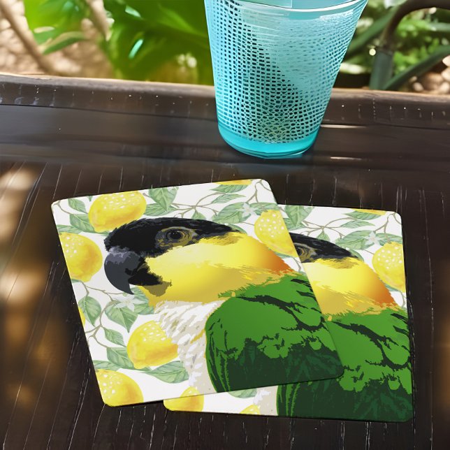 Black Headed Caique Parrot Sweet Yellow Green Bird Playing Cards (Creator Uploaded)