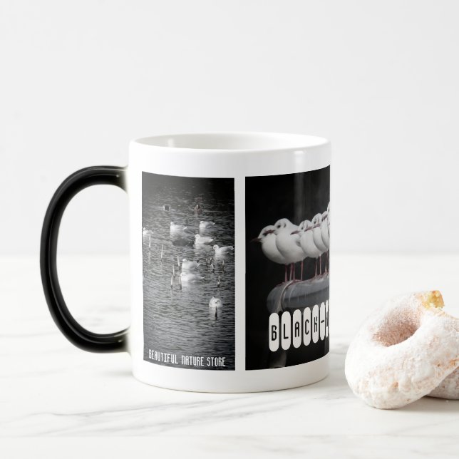 Black-headed Gull：Morfing Mag Magic Mug (With Donut)