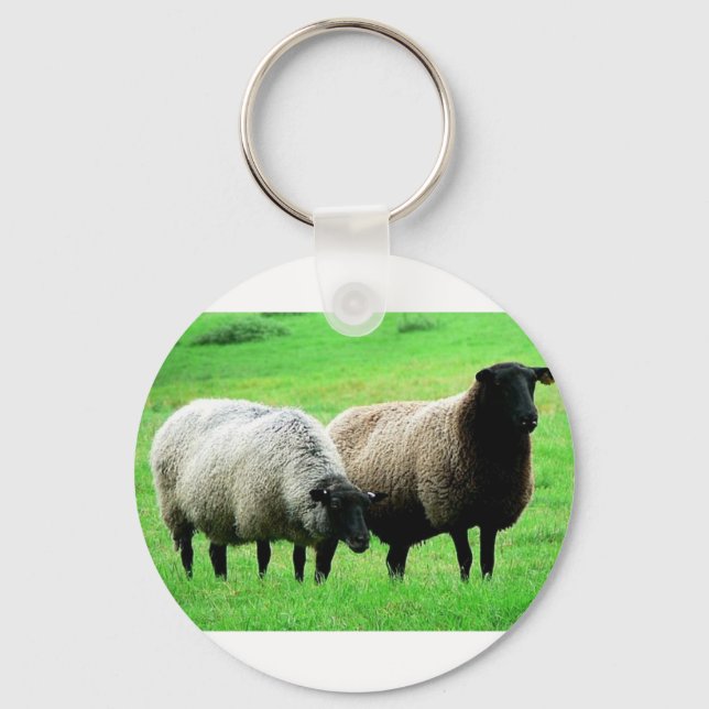 black-headed-sheep key ring (Front)