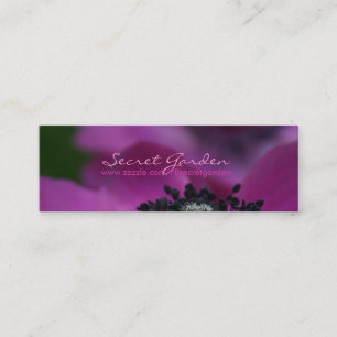 Black Heart 3 Anemone Mini Buisness Cards