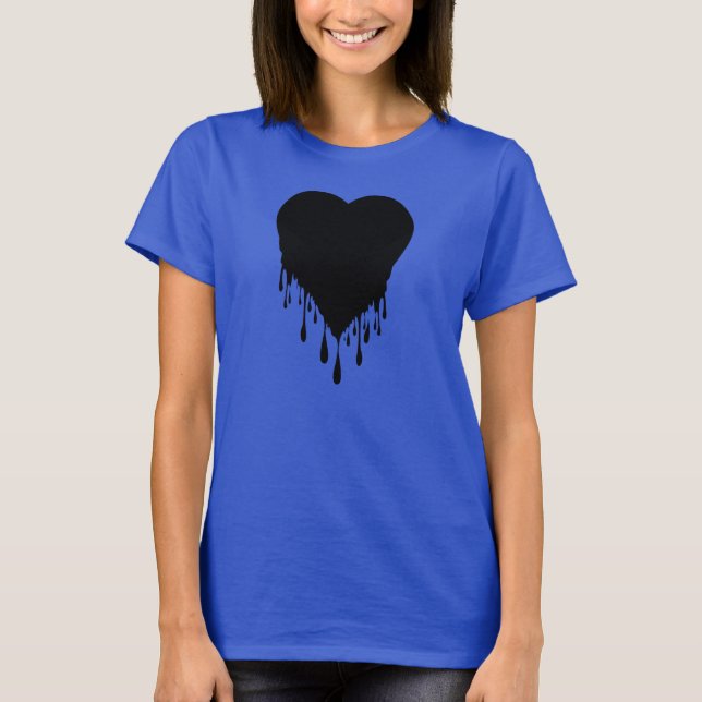 Black Heart Dripping paint T-Shirt (Front)