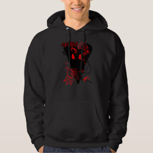 Black Heart Graffiti Streetwear Hoodie