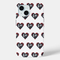 Black Heart Love Slogan