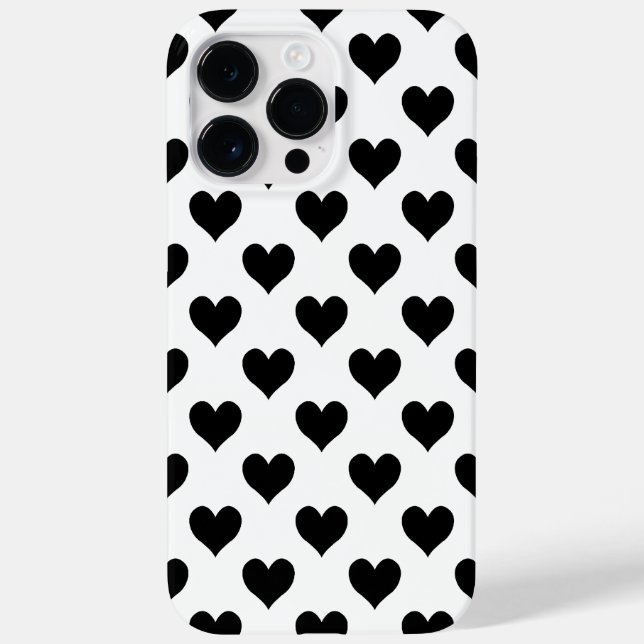 Black Heart Pattern Case-Mate iPhone Case (Back)