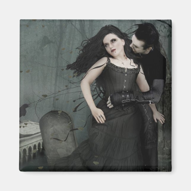 Black Heart Romance Magnet (Front)