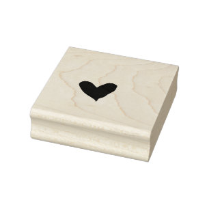 Black heart shape custom design template rubber stamp