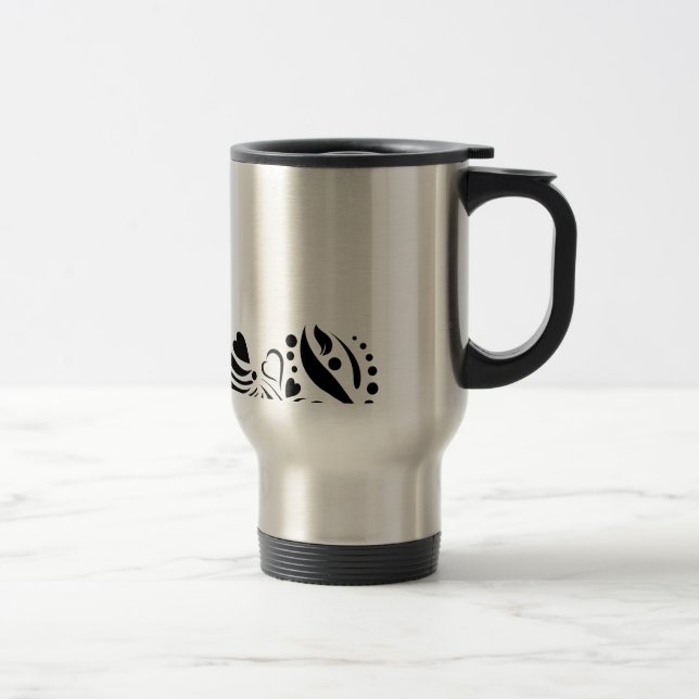 Black Heart Travel Mug (Right)