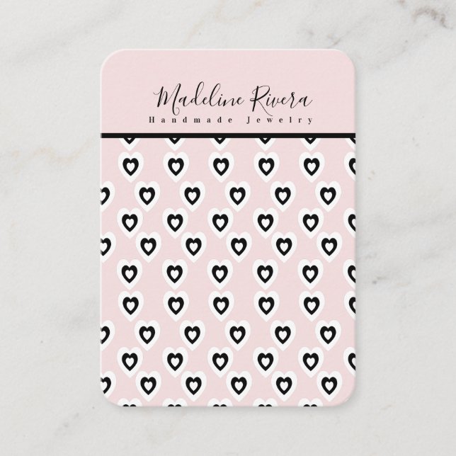 Black Hearts Artisan Earring Display Cards (Front)