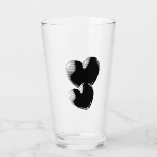 Black Hearts Glass Cup