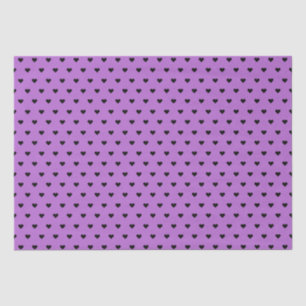 Black Hearts on Purple   Custom  Tissue Paper