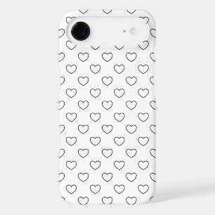 Black hearts on white, young style