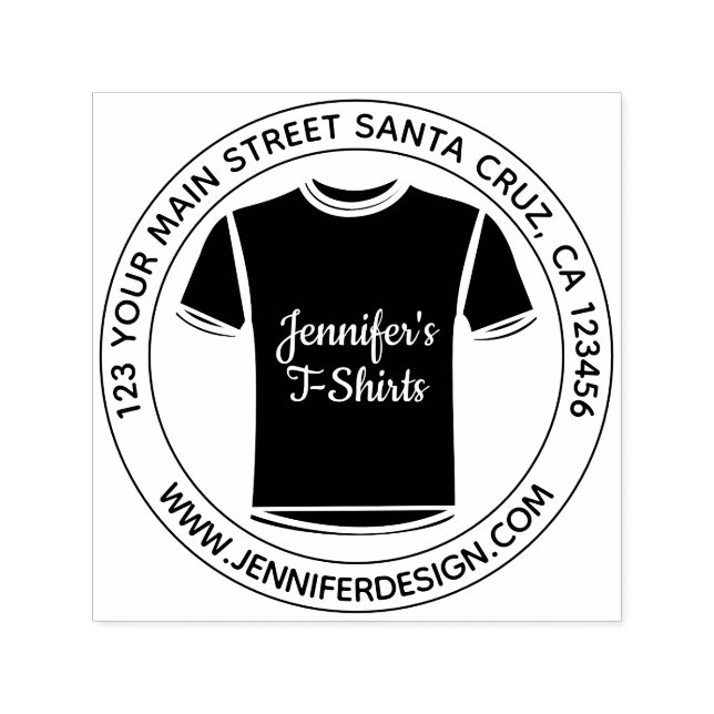 Black Heat Transfer Vinyl Business Shirt Self-inking Stamp (Design)