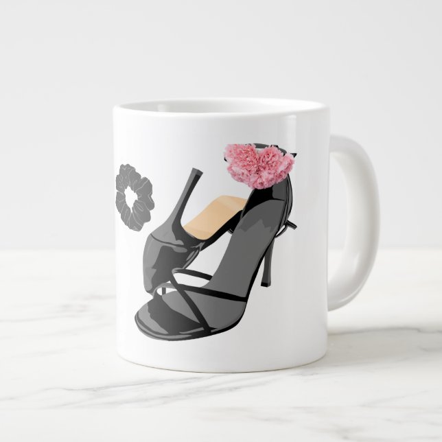  Black Heels & Bride's heels– Classy Femin Large Coffee Mug (Front Right)