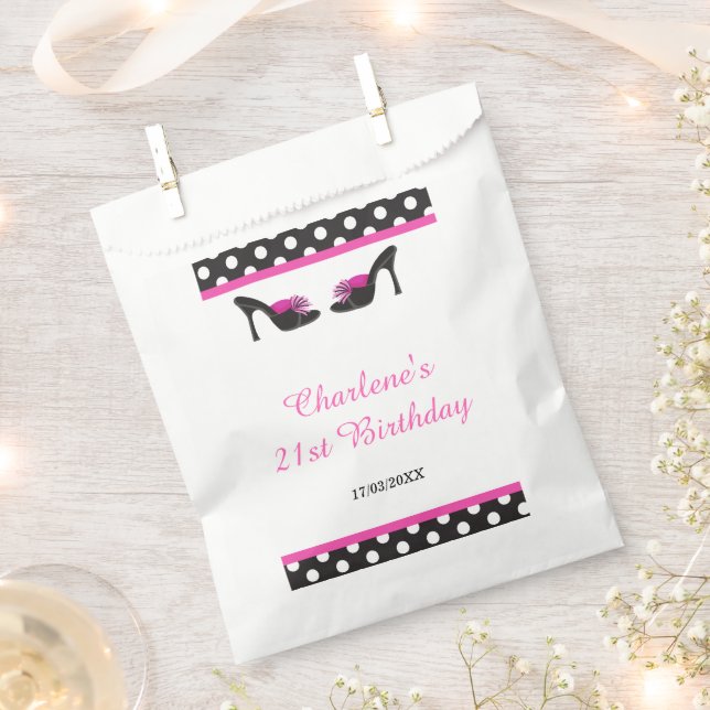 Black Heels Shoes Birthday Party Favour Bags (Clipped)