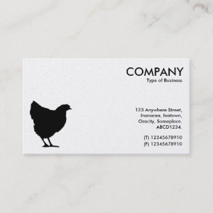 Black Hen Symbol - White (Platinum Card) Business Card