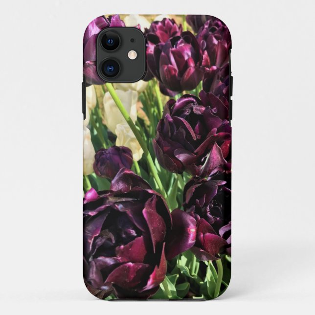 Black Hero Tulips, Oregon Case-Mate iPhone Case (Back)