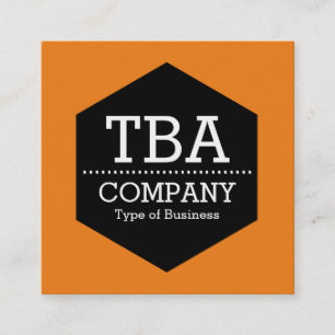 Black Hexagon - Colour Square Business Card