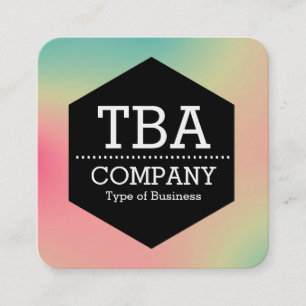 Black Hexagon -  Soft Gradient Square Business Car Card