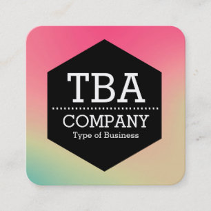 Black Hexagon -  Soft Gradient Square Business Car Card