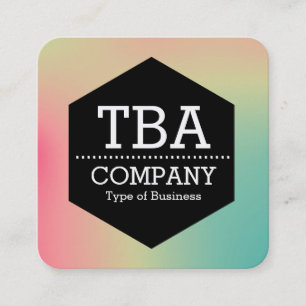 Black Hexagon - Soft Gradient Square Business Car Square Business Card