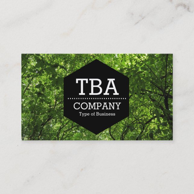 Black Hexagon - Up in the Trees Business Card (Front)