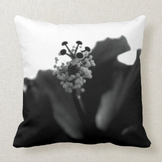 Black Hibiscus Cushion