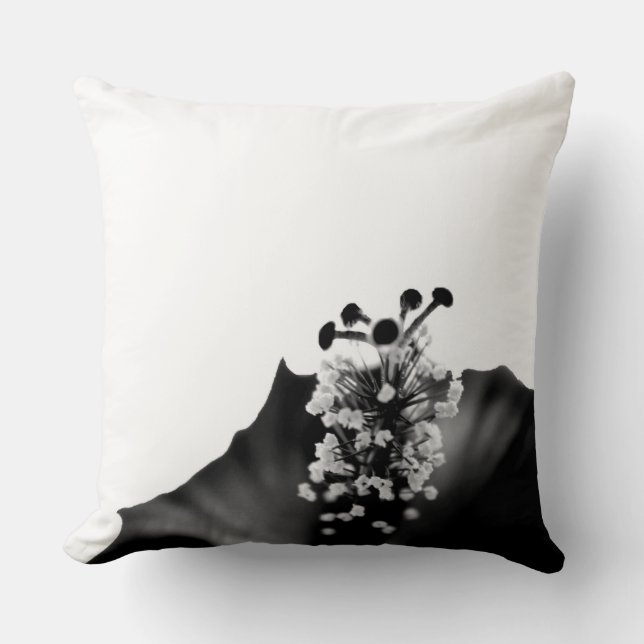 Black Hibiscus Cushion (Front)