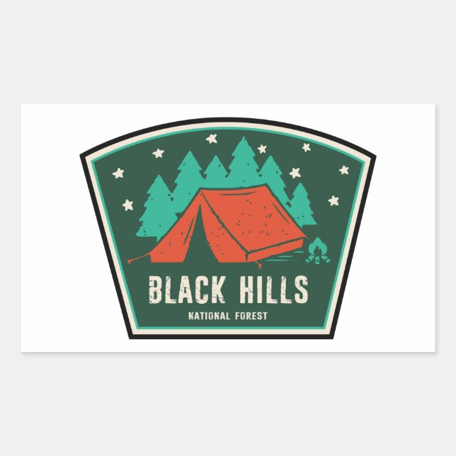 Black Hills National Forest Camping Rectangular Sticker (Front)