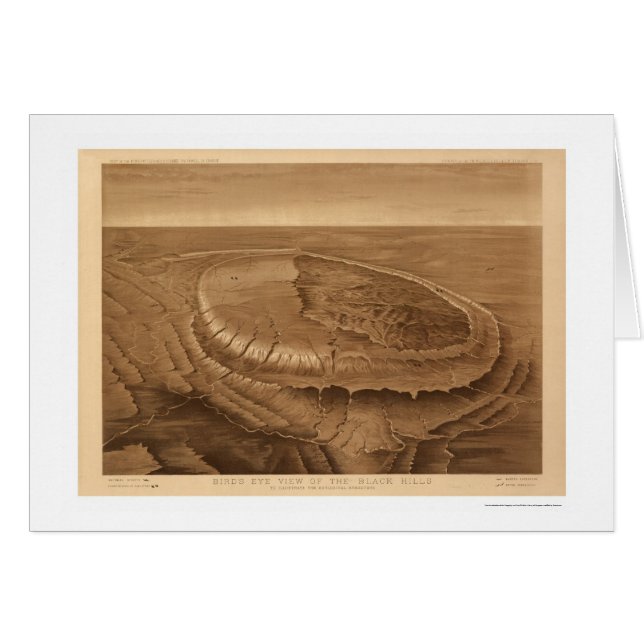 Black Hills of Dakota Birdseye View 1880 (Front Horizontal)