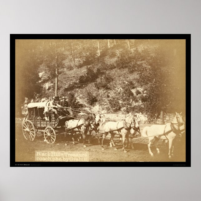 Black Hills, Treasure Coach SD 1887 Poster (Front)