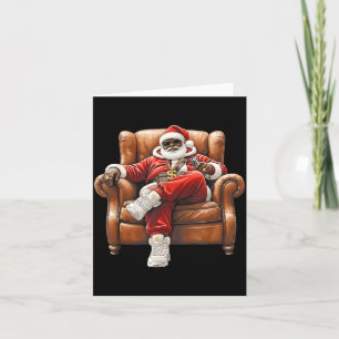 Black Hip Hop Santa Claus African American Santa  Card
