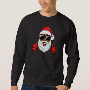 Black Hip Hop Santa Claus  African American Santa Sweatshirt
