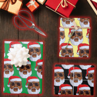 Black hip hop Santa Claus African American Xmas