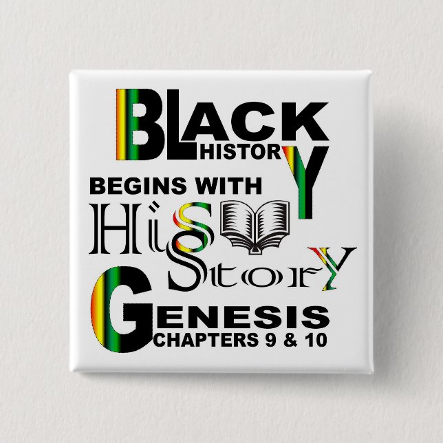 Black HiSStory Square Button (Front)
