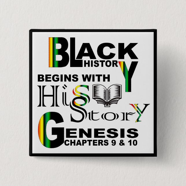 Black HiSStory Square Button (Front)