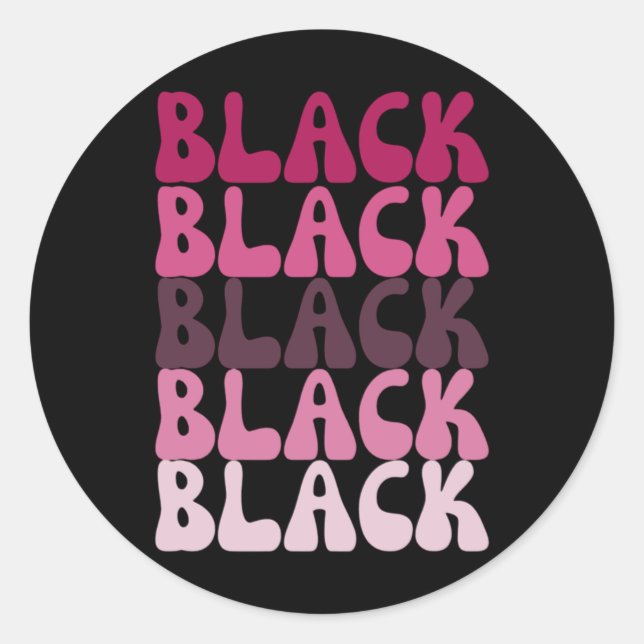 Black History2  Classic Round Sticker (Front)