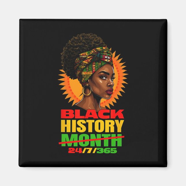 Black History 247365 Melanin Juneteenth African Am Magnet (Front)
