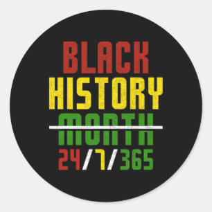Black History 365 Juneteenth African American Men Classic Round Sticker