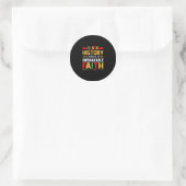 Black History A Heritage Of Unshakable Faith Classic Round Sticker (Bag)