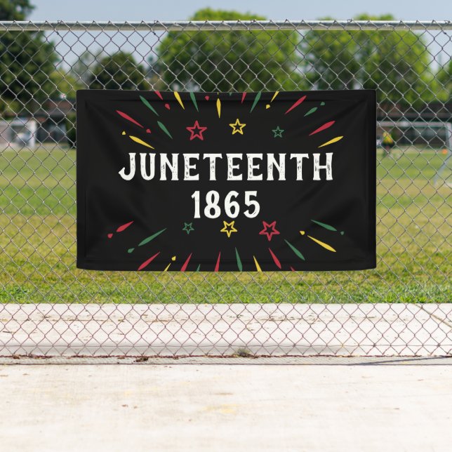 Black History African American Juneteenth 1865 Banner (Insitu)