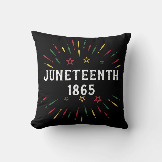 Black History African American Juneteenth 1865 Cushion (Front)